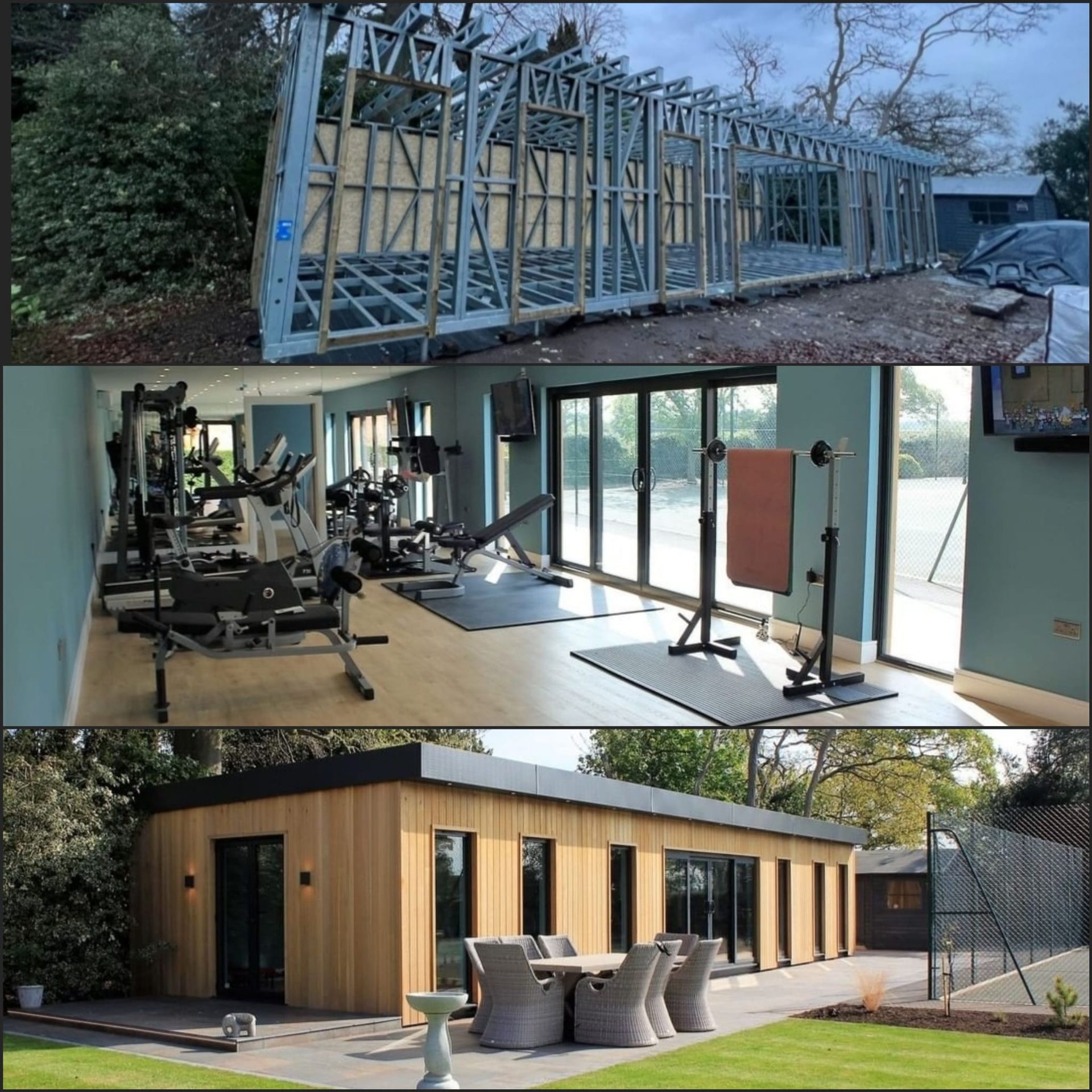 steel frame home gym glasgow by ISF Systems