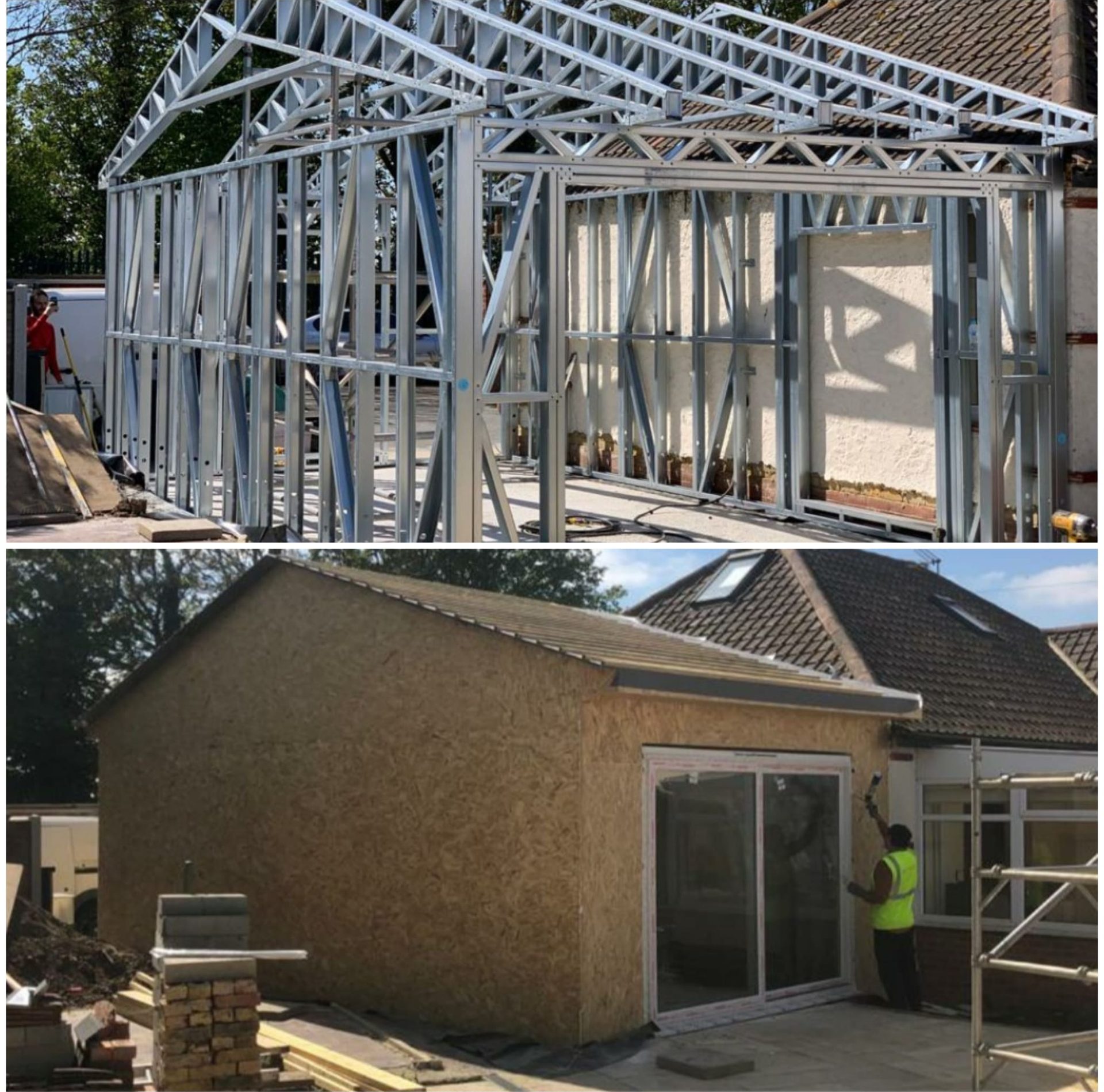 steel frame extension glasgow by ISF Systems