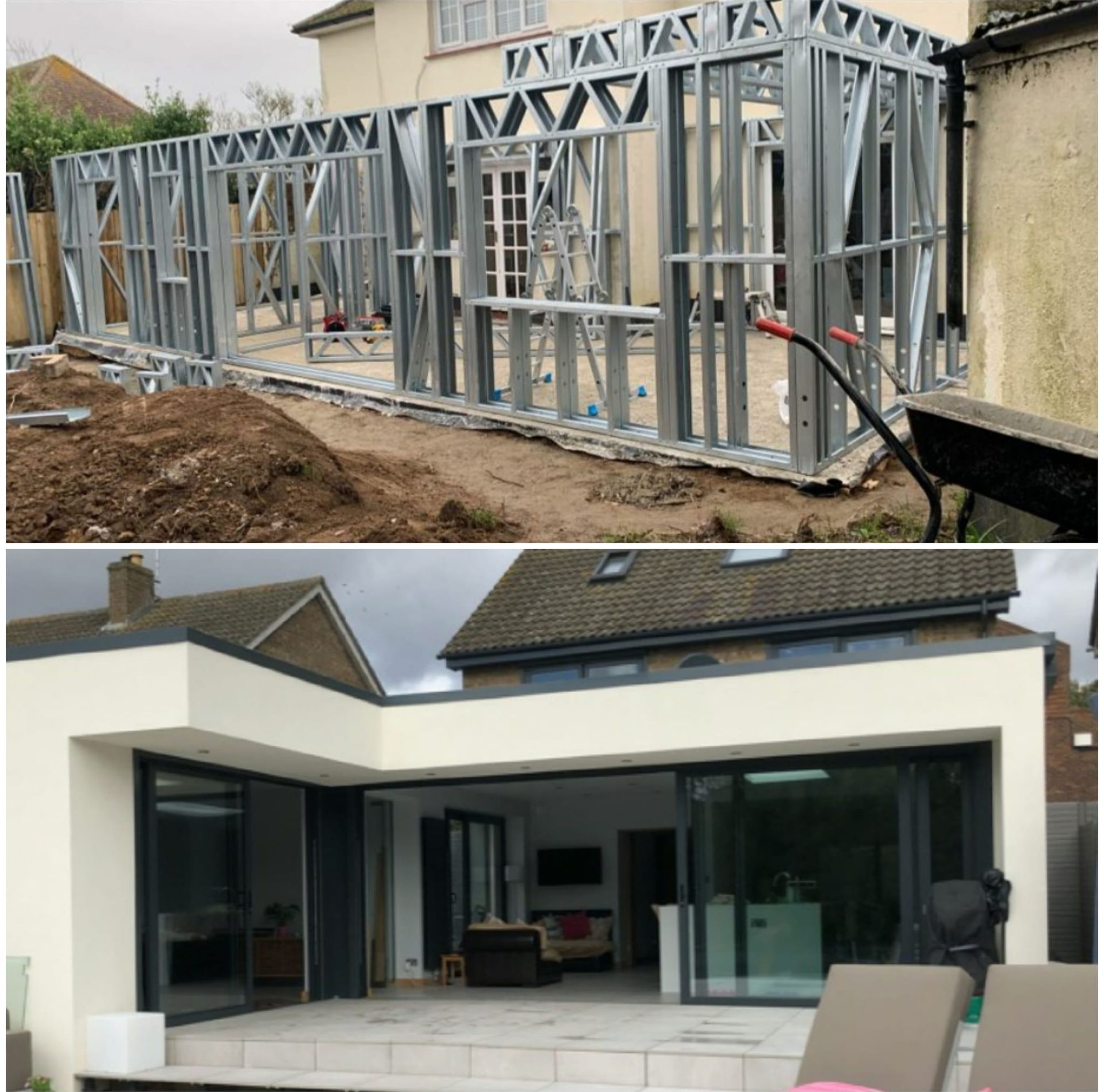 steel frame extension glasgow by ISF Systems